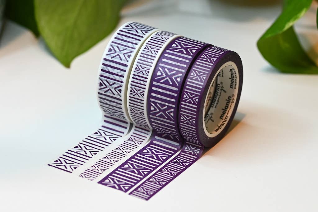 Melanin Meanings, Mudcloth African Textile Inspired Washi Tape Set