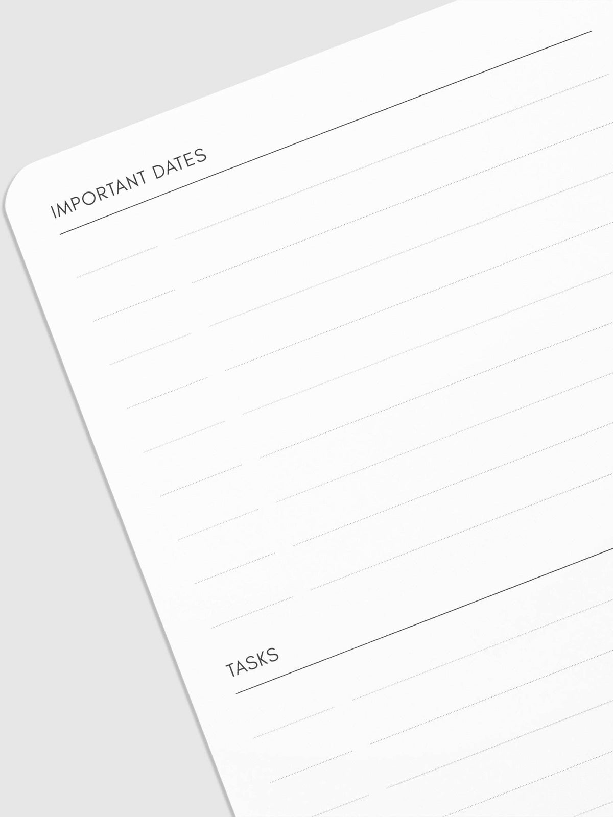 Cloth & Paper, Monthly Admin Desk Pad