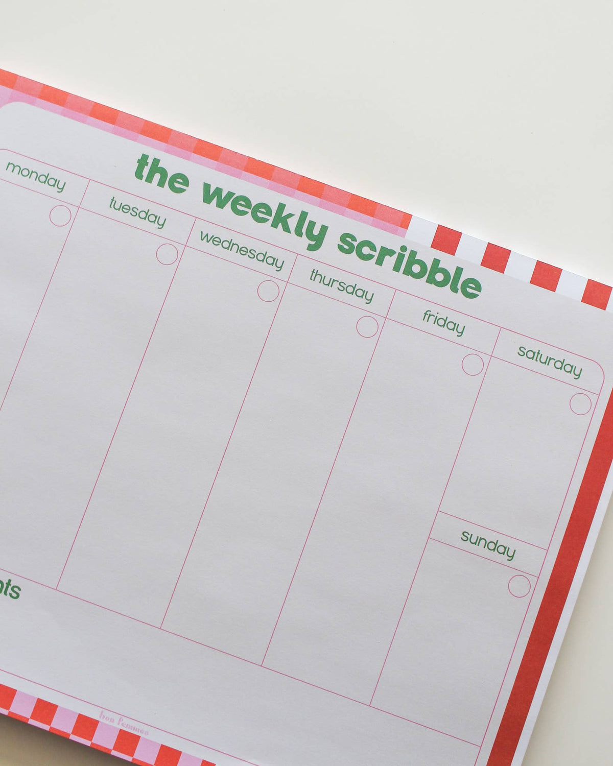 The Weekly Scribble Planner Pad
