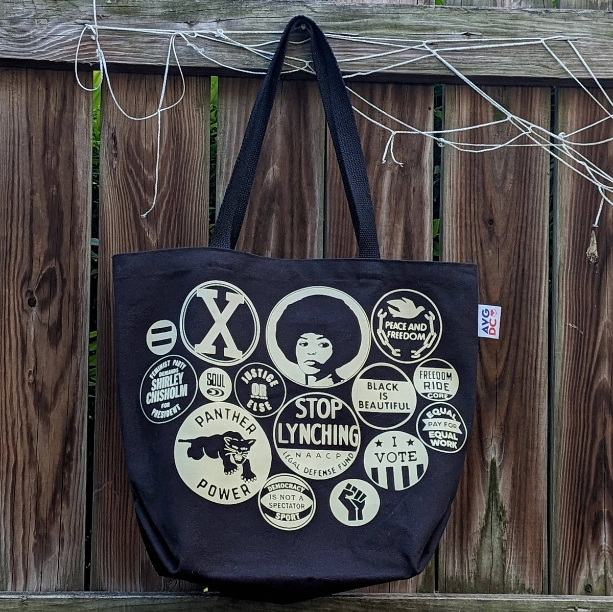 All Very Goods, Power Button Black Tote Bag