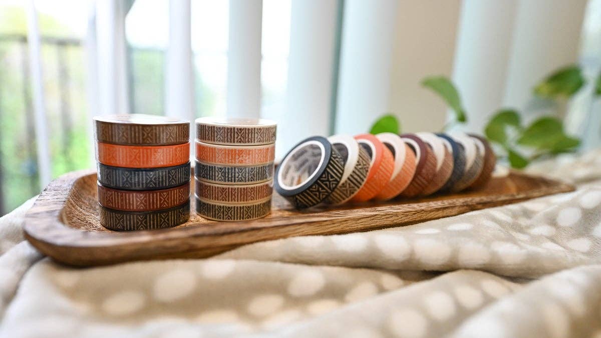 Melanin Meanings, Mudcloth African Textile Inspired Washi Tape Set