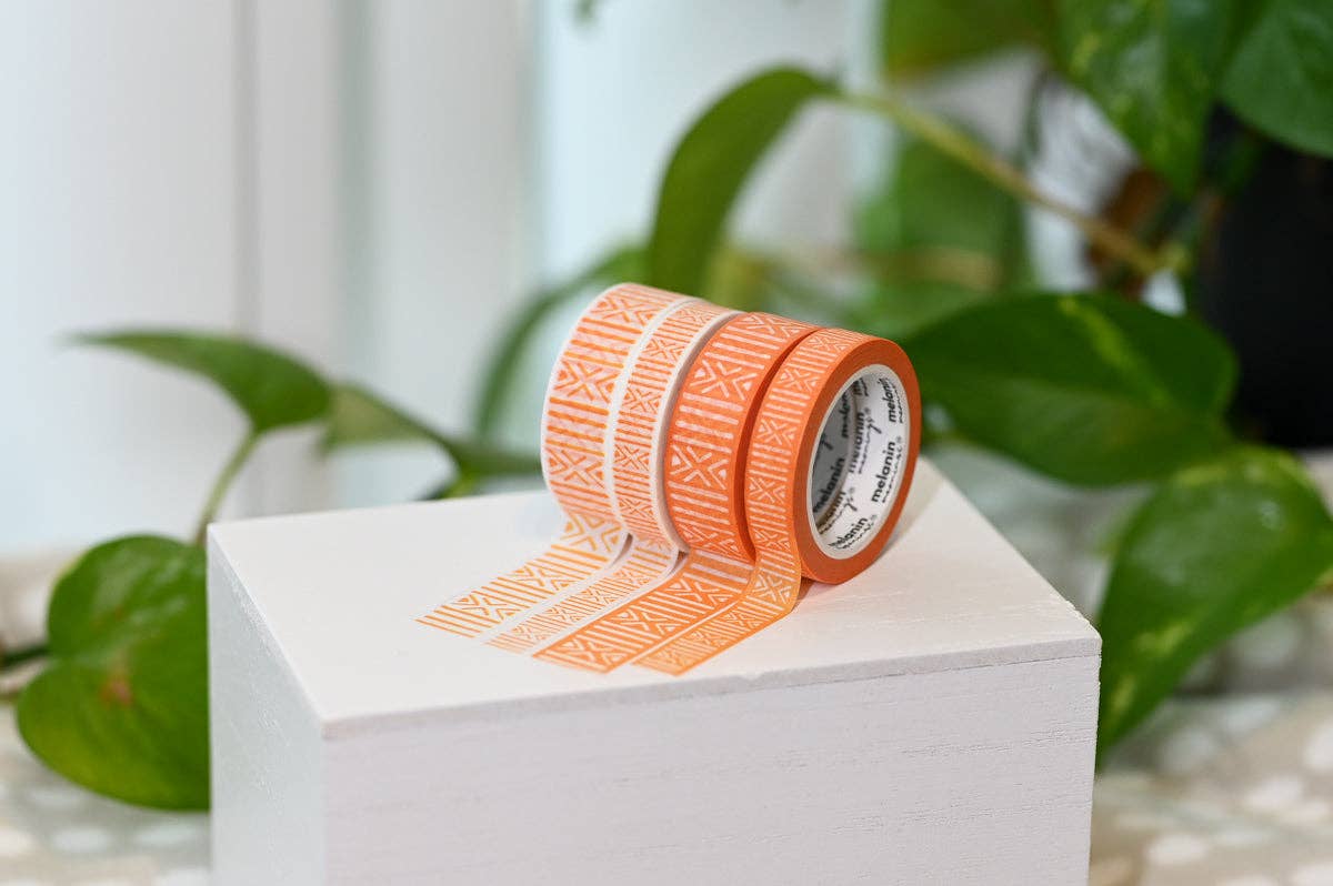 Melanin Meanings, Mudcloth African Textile Inspired Washi Tape Set
