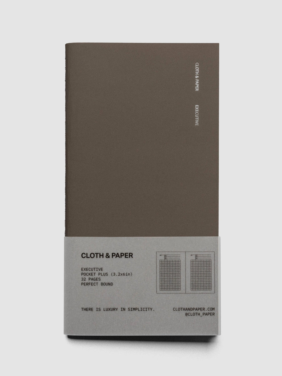 Cloth & Paper, Executive Travel Notebook in Cafe Noir