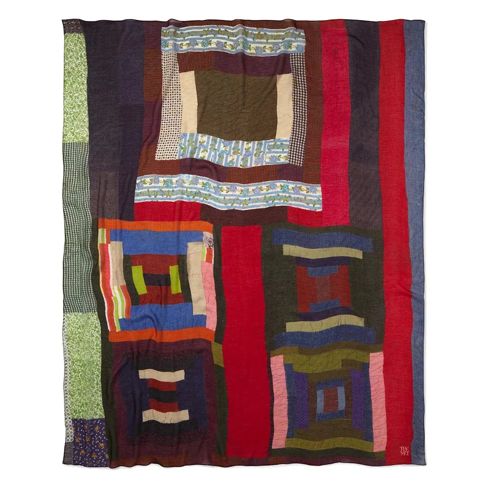 Gee&#39;s Bend Pettway Quilt Design Oblong Silk Scarf