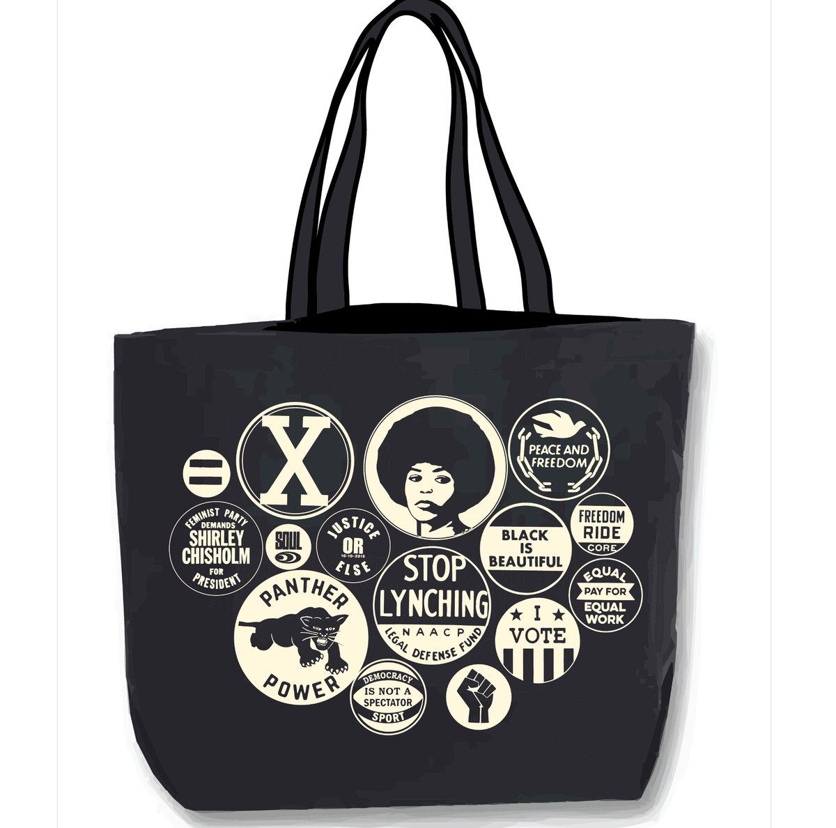 All Very Goods, Power Button Black Tote Bag