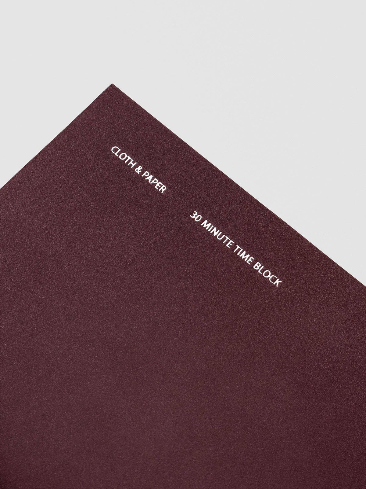Cloth & Paper, Time Block Notebook in Bordeaux