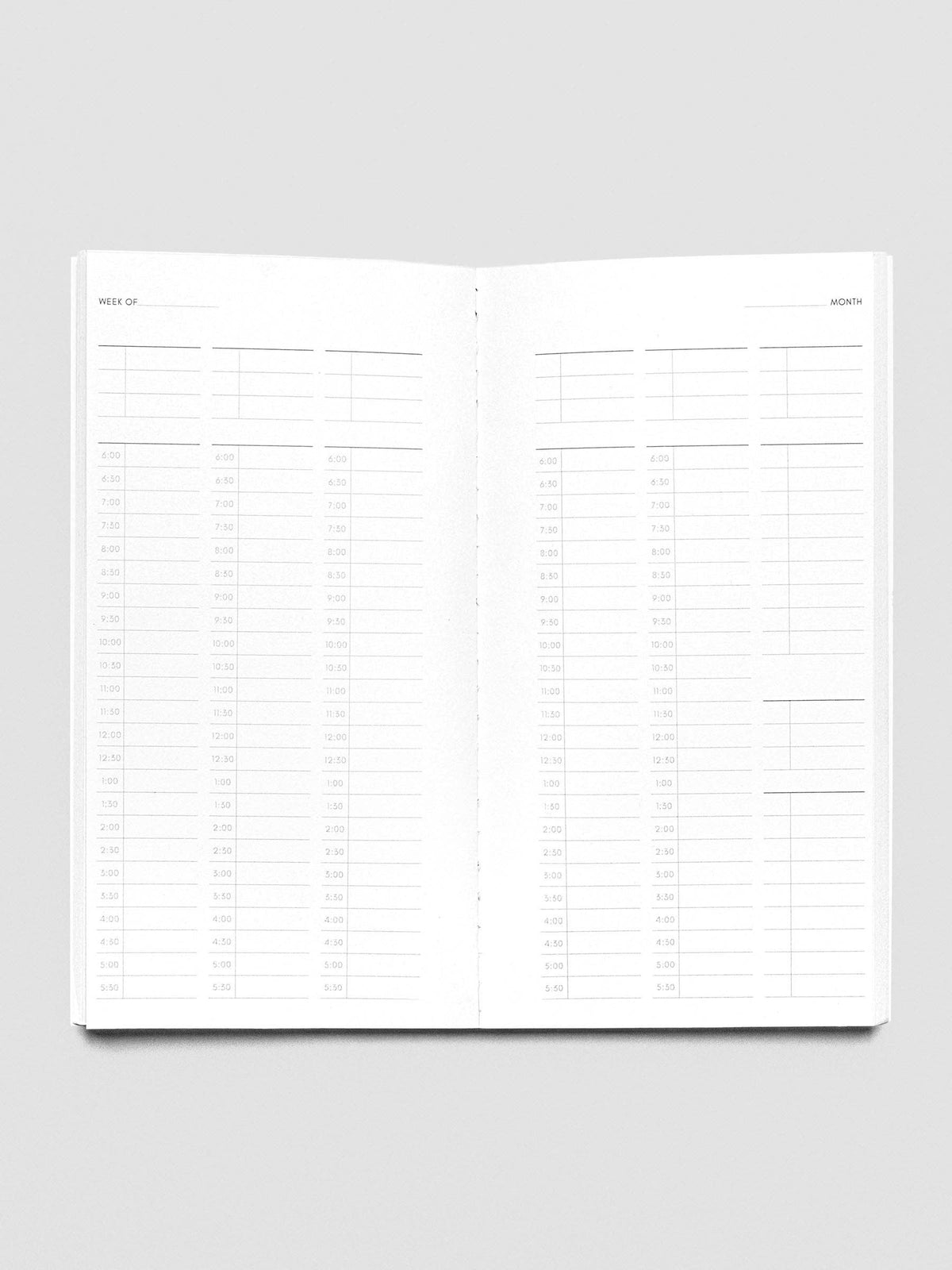 Cloth & Paper, Time Block Notebook in Bordeaux