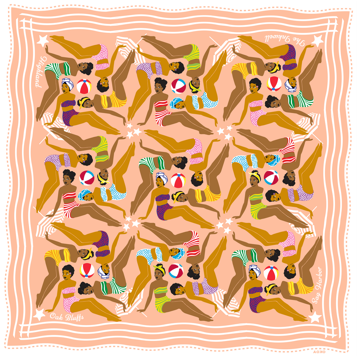 All Very Goods, Oak Bluffs and Other Beaches Scarf