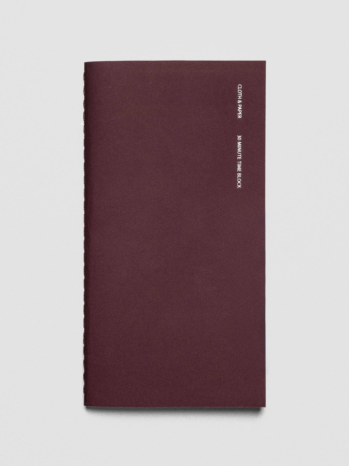 Cloth & Paper, Time Block Notebook in Bordeaux