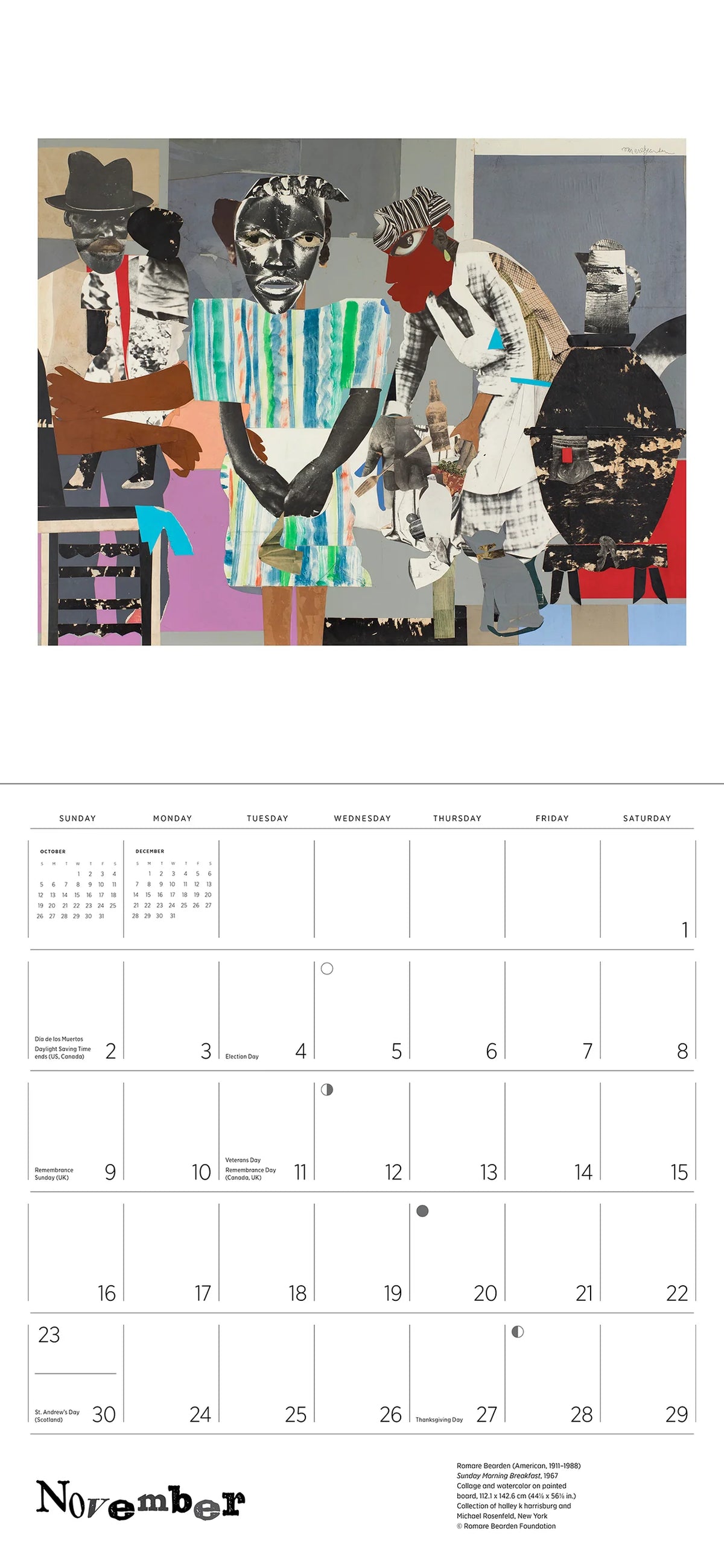 Romare Bearden 2025 Wall Calendar