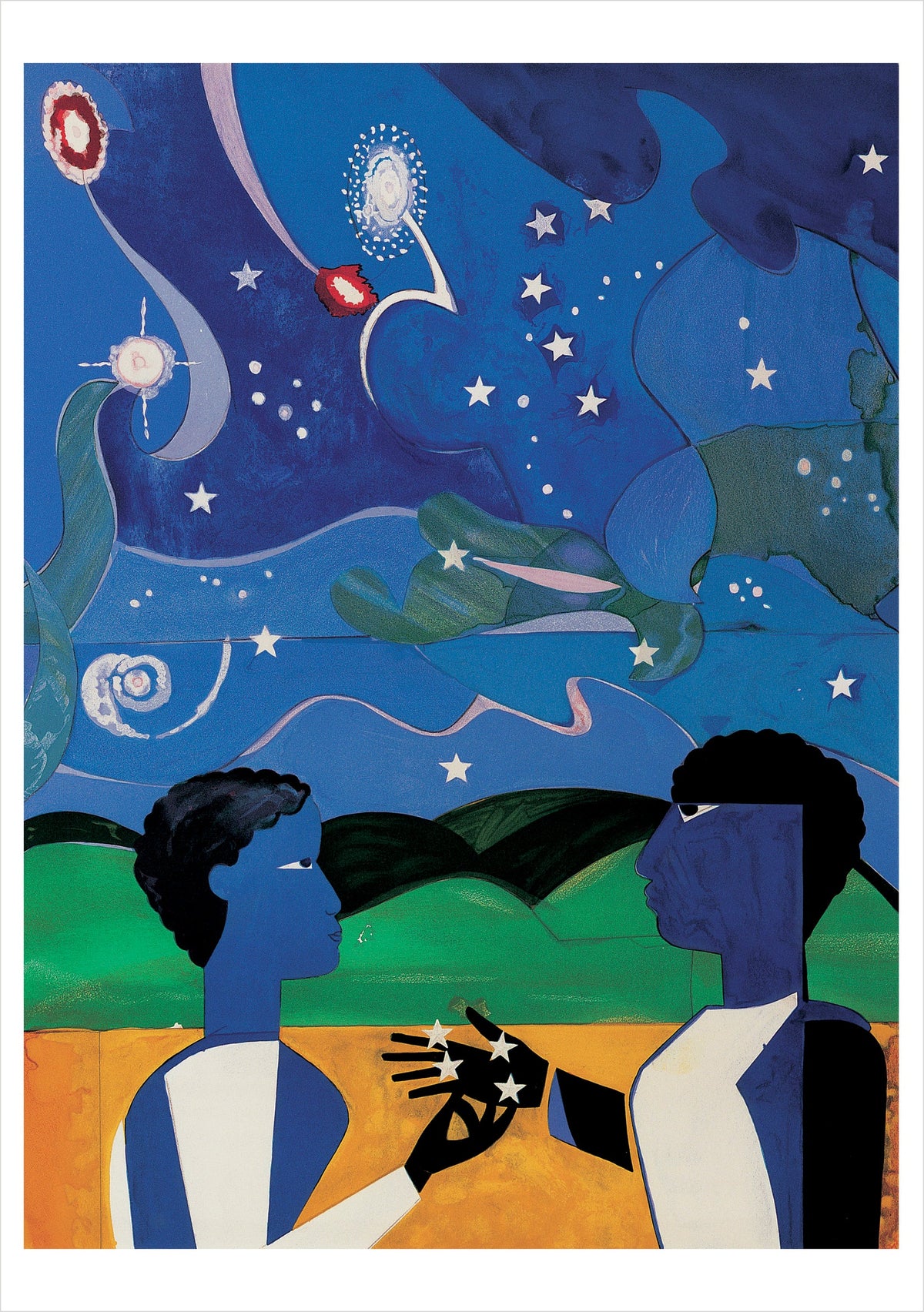 Romare Bearden, Two Worlds Birthday Card