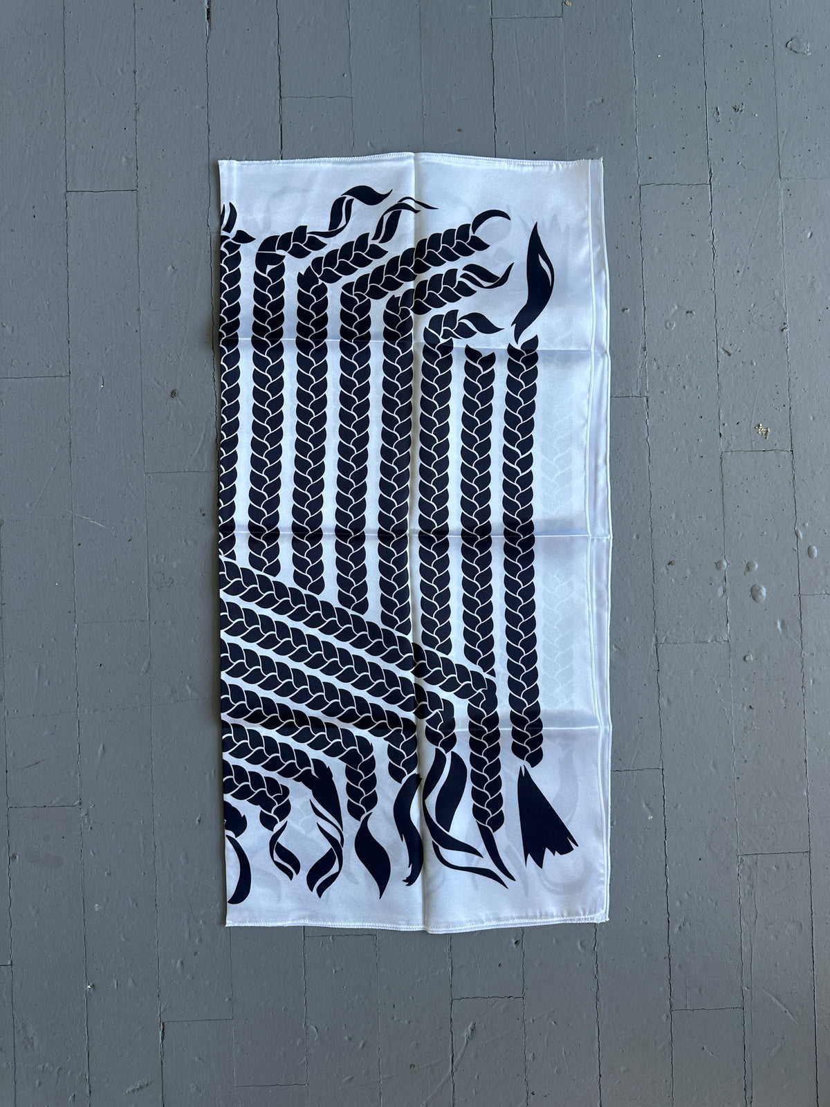 Nontsikelelo Mutiti Braided Graphic Satin Scarf