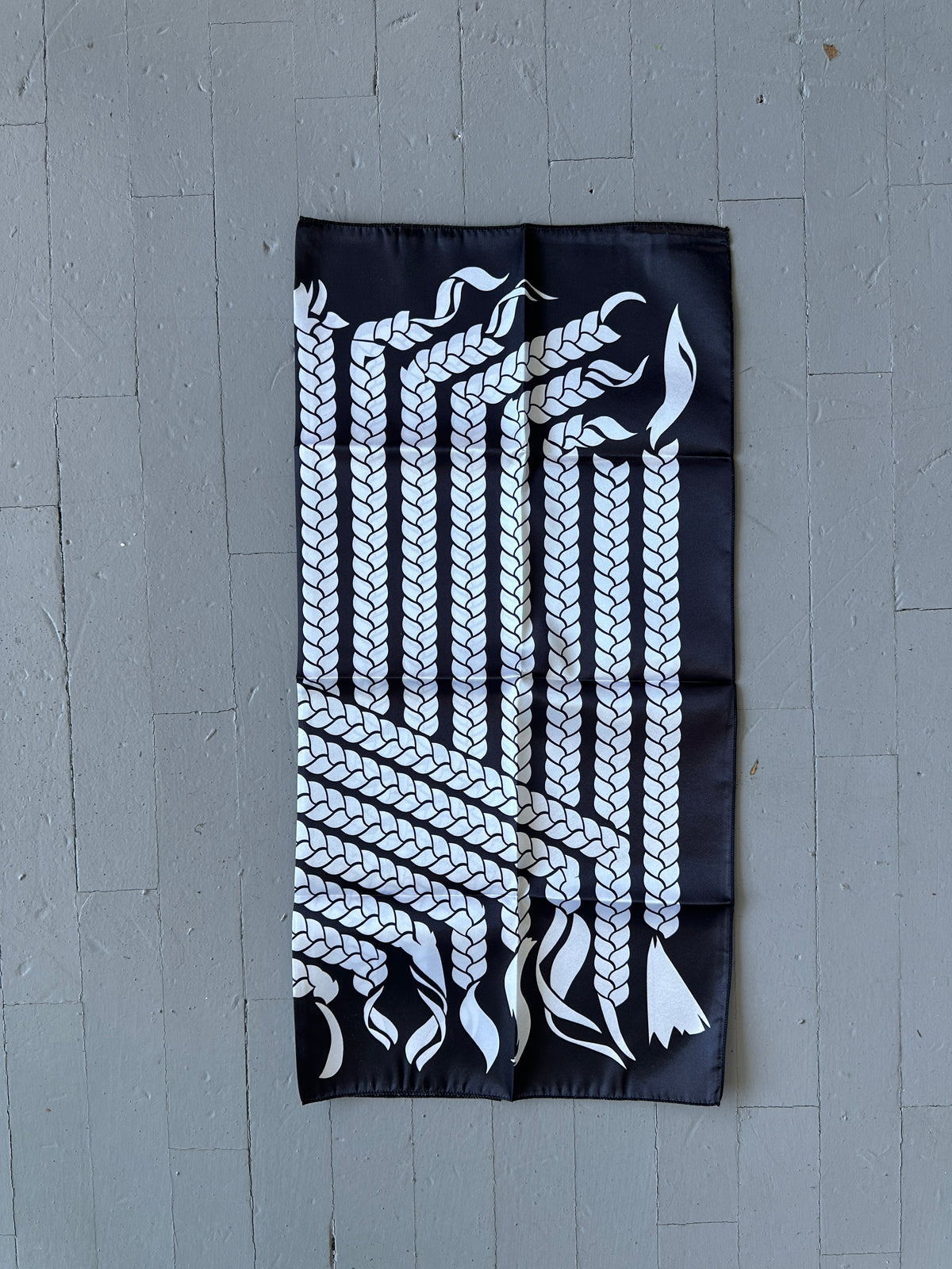 Nontsikelelo Mutiti Braided Graphic Satin Scarf
