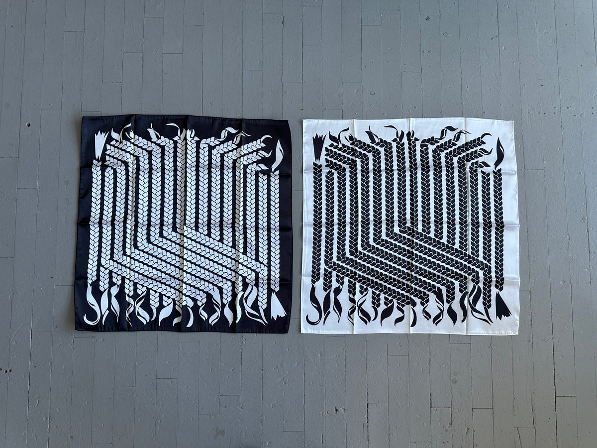 Nontsikelelo Mutiti Braided Graphic Satin Scarf