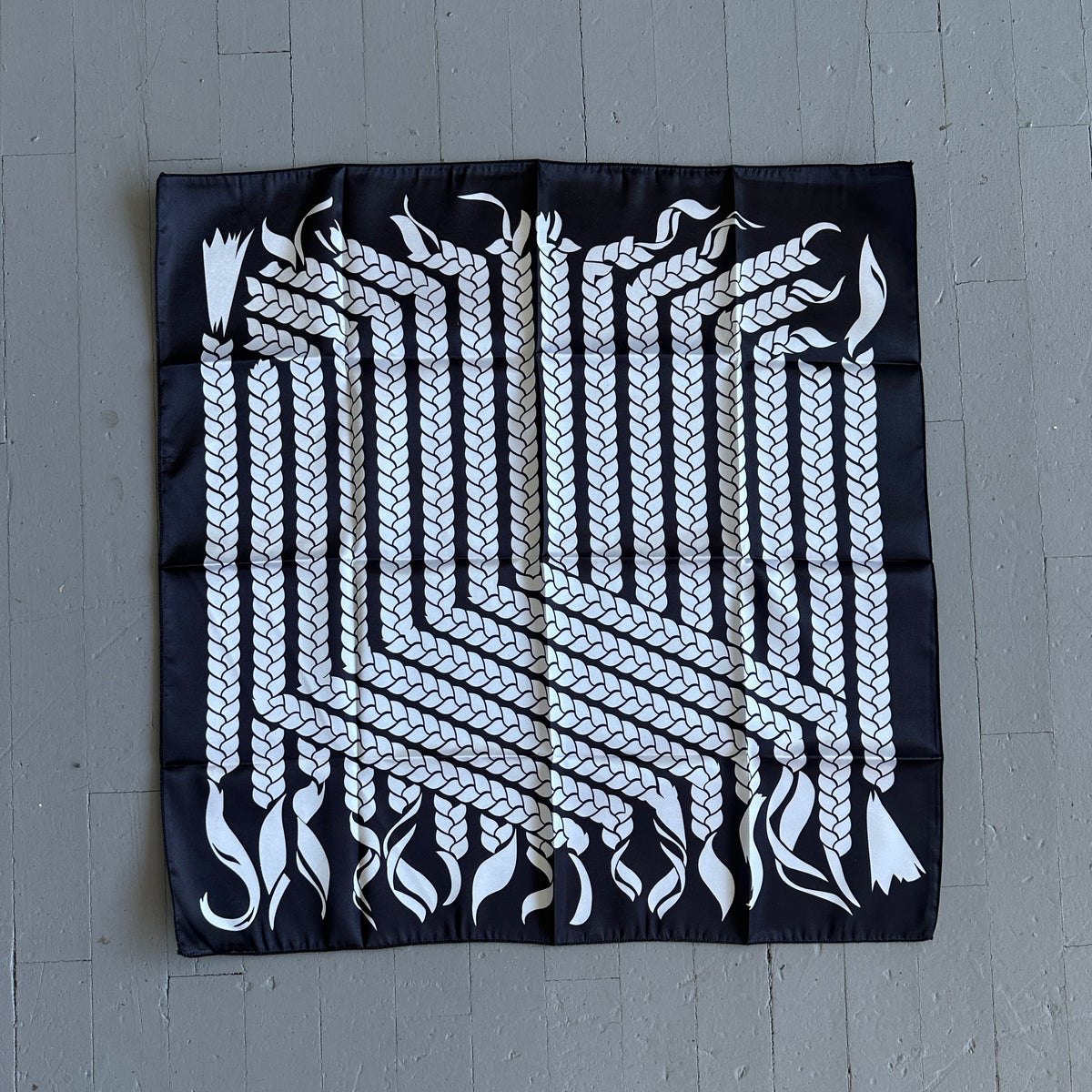 Nontsikelelo Mutiti Braided Graphic Satin Scarf