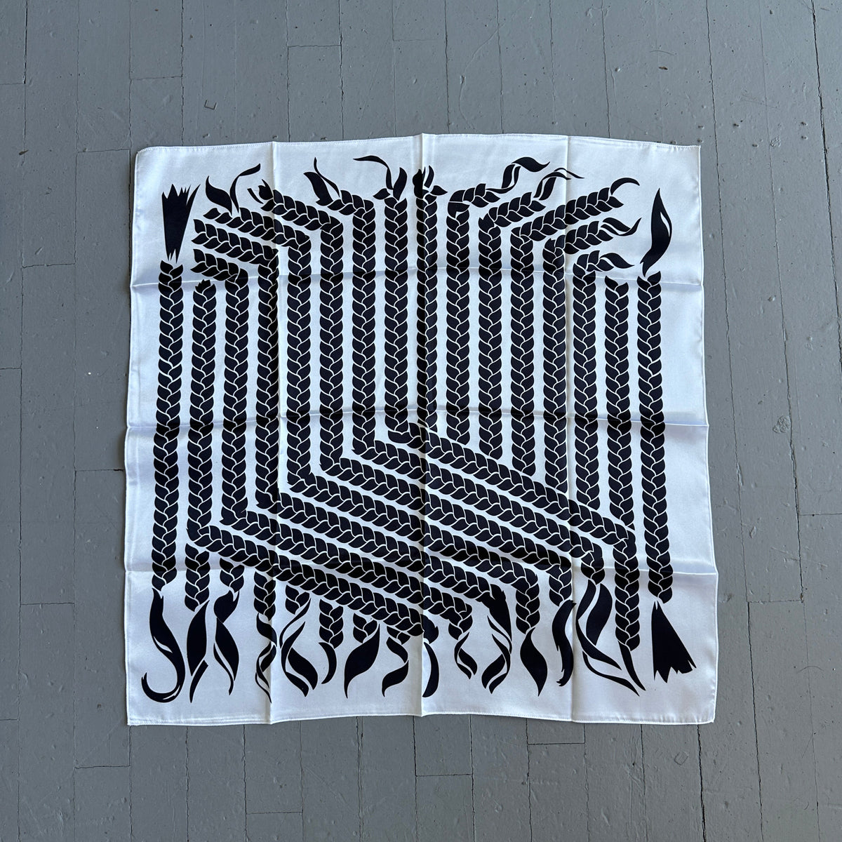Nontsikelelo Mutiti Braided Graphic Satin Scarf