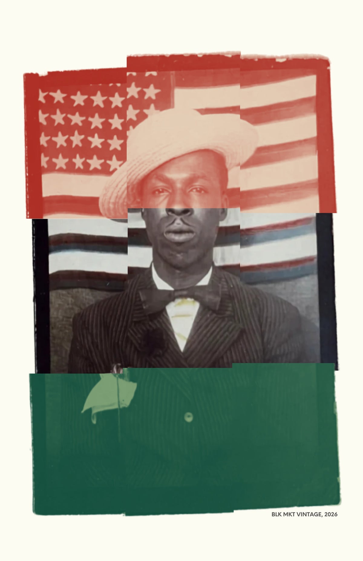 BLK MKT Vintage, Juneteenth 2026 "Red Black Green" Poster