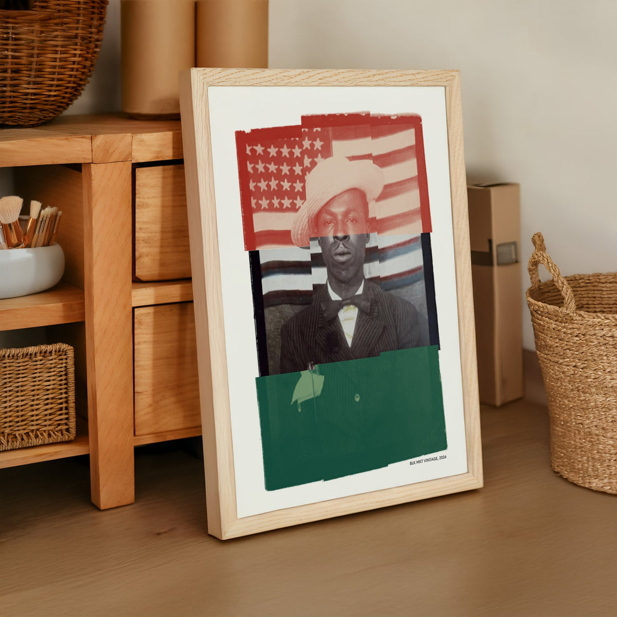 BLK MKT Vintage, Juneteenth 2026 "Red Black Green" Poster