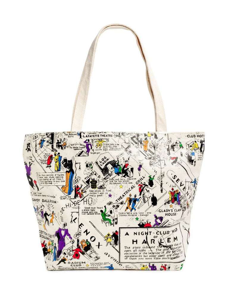 Harlem Design Co., Colorful Canvas Nightclub Map Tote Bag