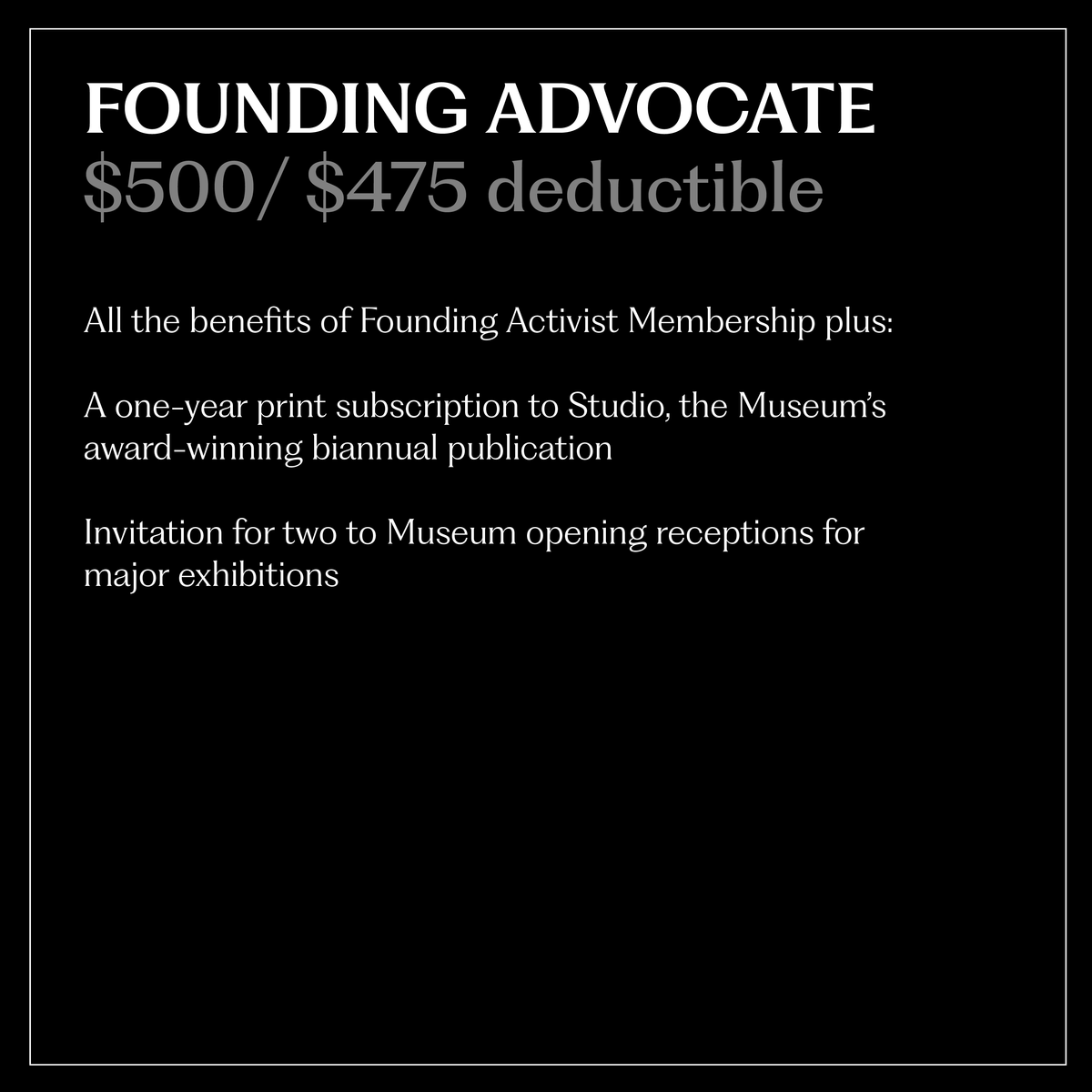 Studio Museum in Harlem Founding Membership