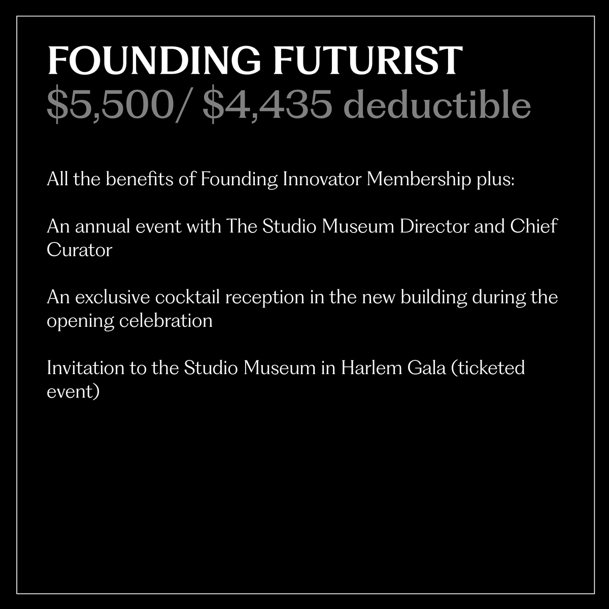 Studio Museum in Harlem Founding Membership