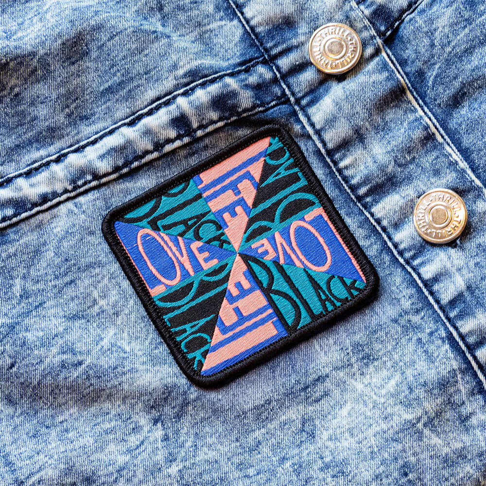 Faith Ringgold Black Light Series #6: Love Black Life Iron on Patch