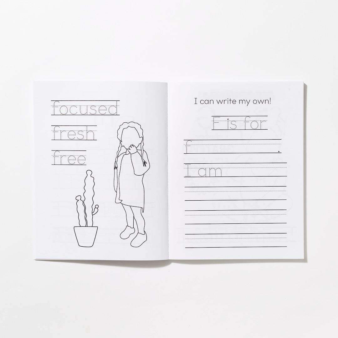 Liberated Young, ABC Affirmations Trace and Color Workbook