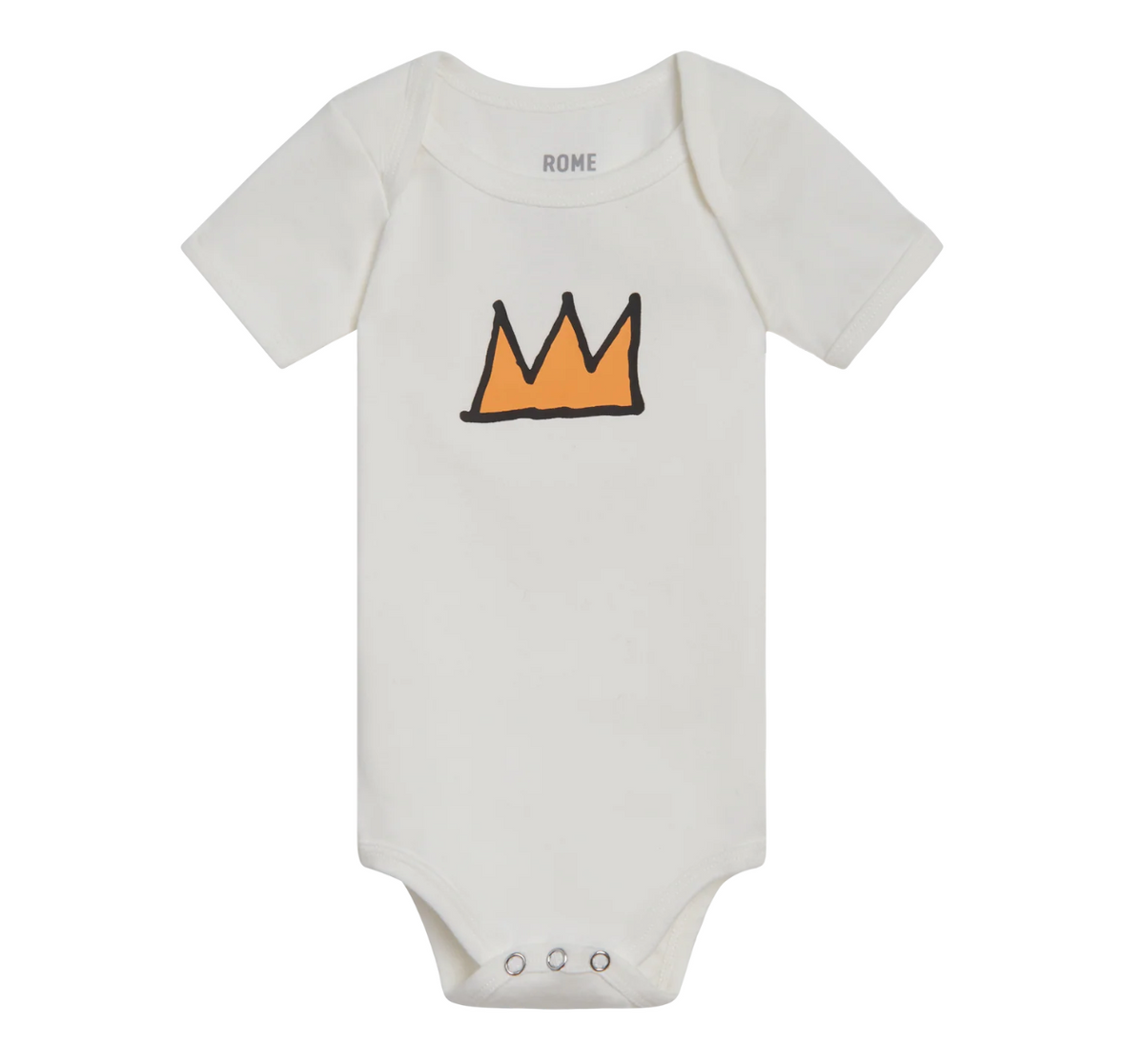 Jean-Michel Basquiat Crown Baby Onesie