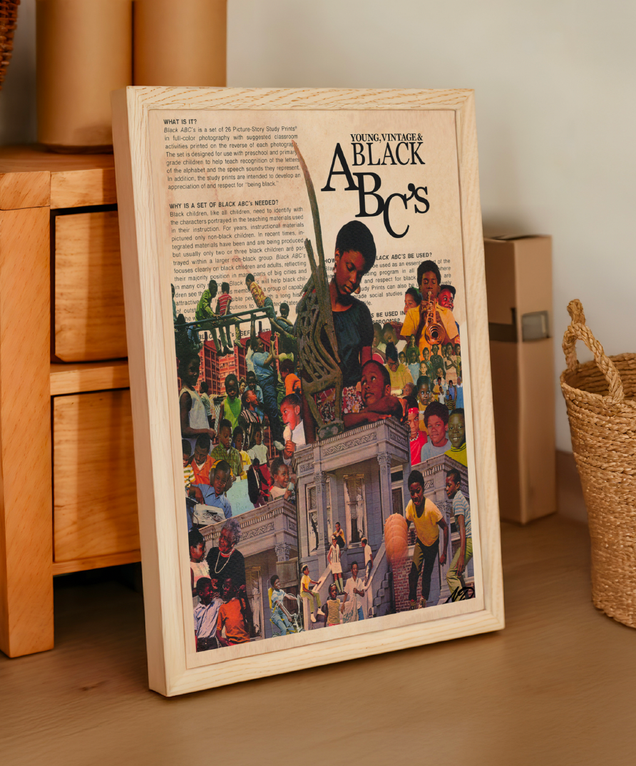 BLK MKT Vintage, "Young, Vintage & Black" Collage Poster by Nai Davis