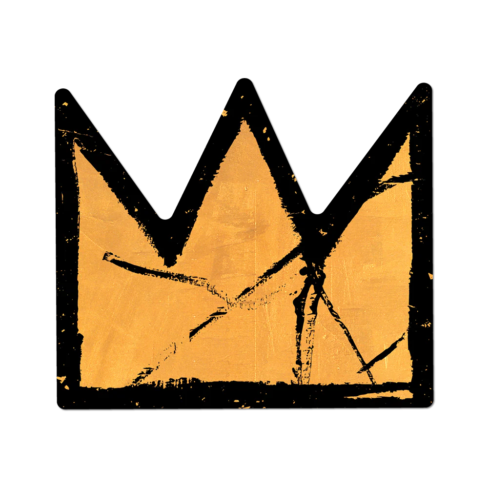 Jean-Michel Basquiat Gold Crown Sticker