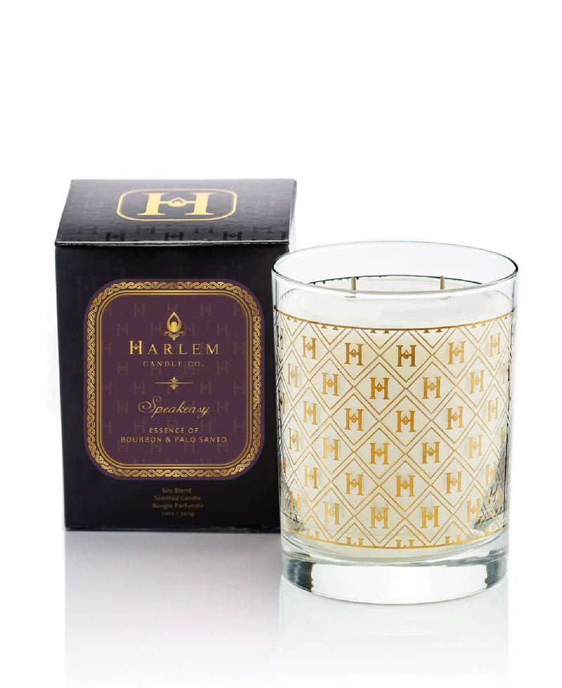 Harlem Candle Co., 22K Gold Speakeasy 11oz Cocktail Glass Candle