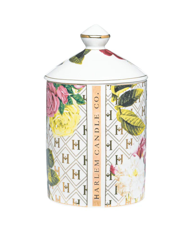 Harlem Candle Co., Lady Day White Floral Ceramic Luxury Candle