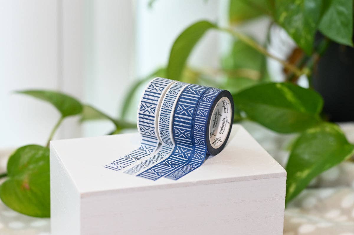 Melanin Meanings, Mudcloth African Textile Inspired Washi Tape Set