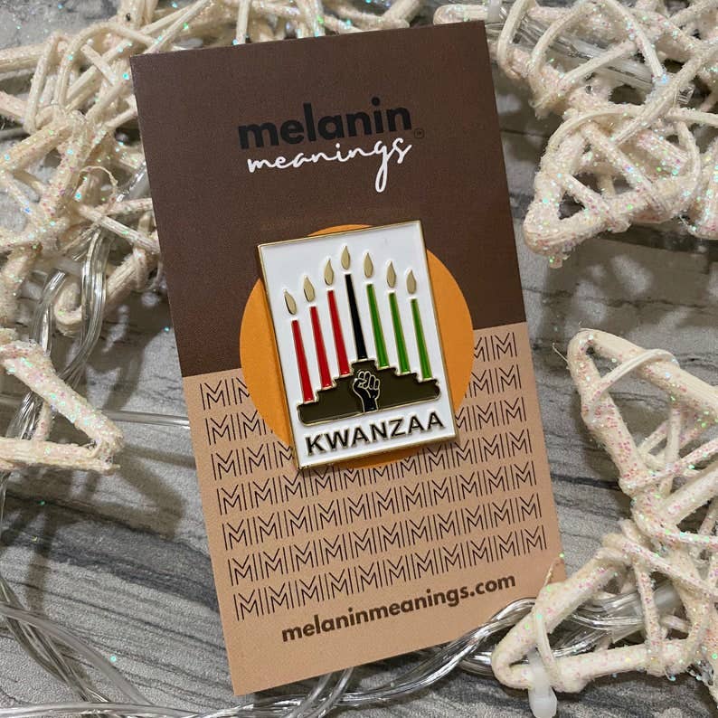 Melanin Meanings, Kwanzaa Kinara Pin