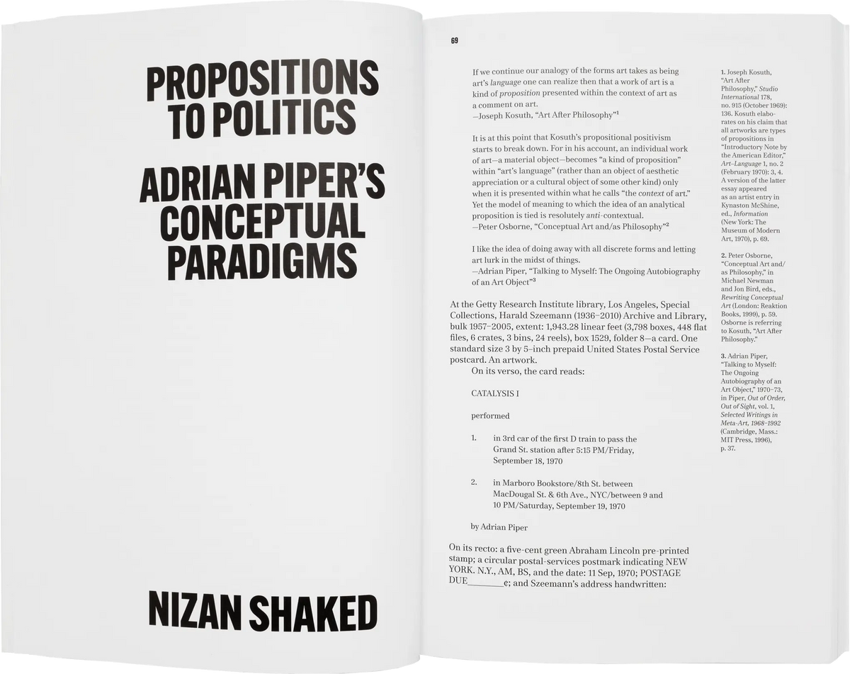 Adrian Piper: A Reader