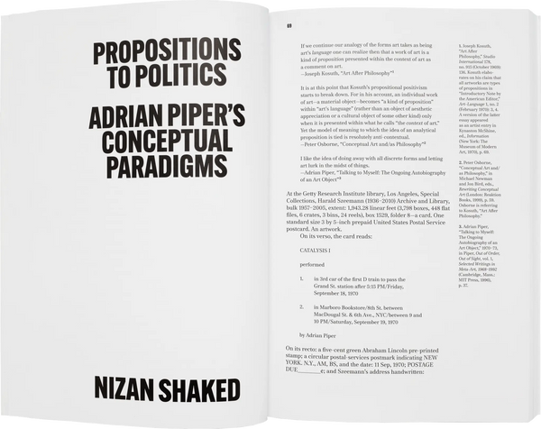 Adrian Piper: A Reader - STUDIO STORE