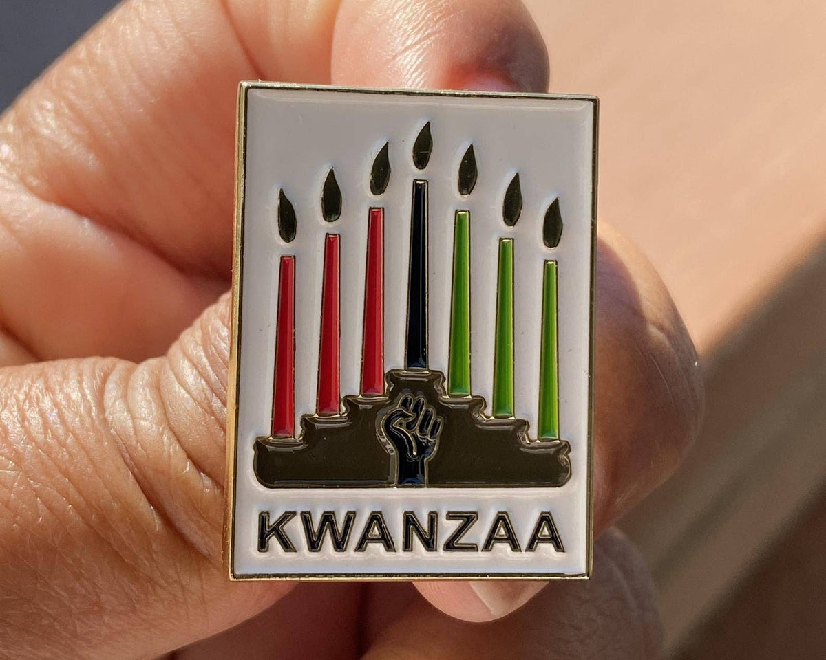 Melanin Meanings, Kwanzaa Kinara Pin