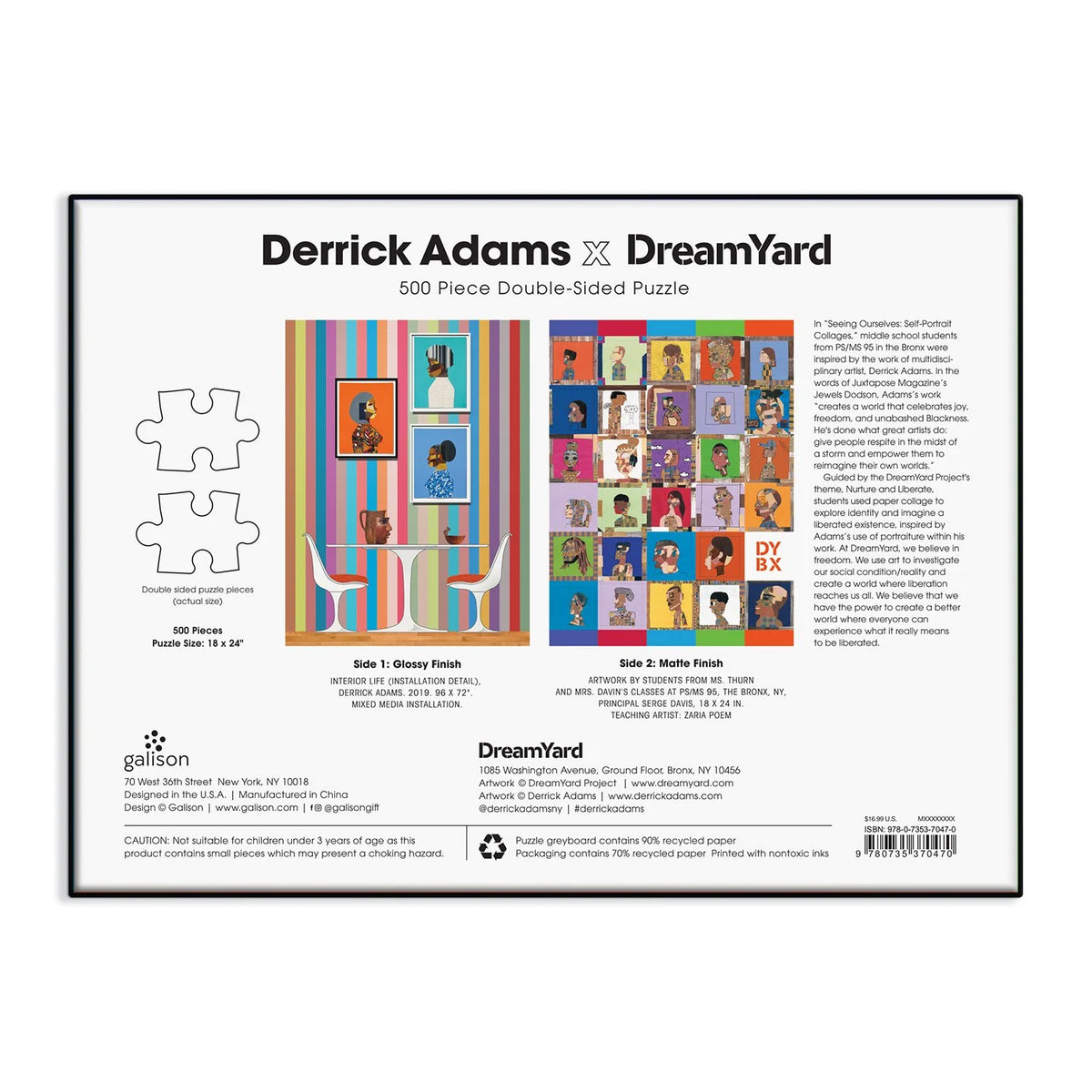 Derrick Adams x Dreamyard 500 Piece Double-Sided Jigsaw Puzzle