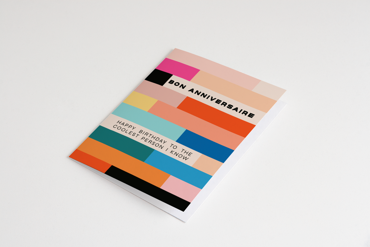 Bon Femmes, Happy Birthday in French Notecard