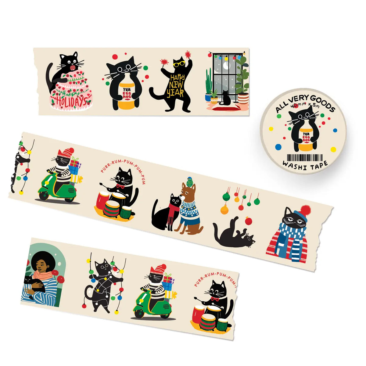 All Very Goods,  Christmas Cats Washi Tape