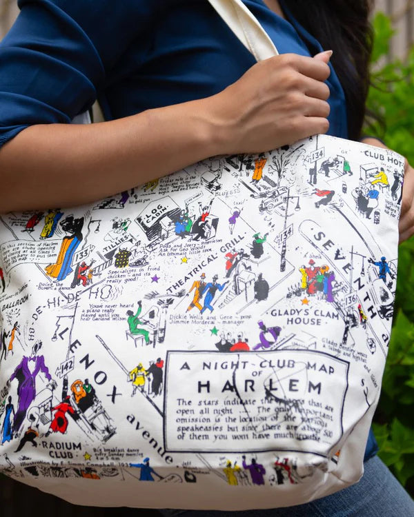 Harlem Design Co., Colorful Canvas Nightclub Map Tote Bag