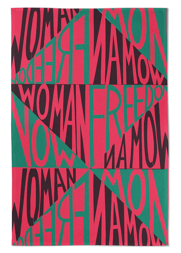 Faith Ringgold Woman Freedom Now Tea Towel - STUDIO STORE