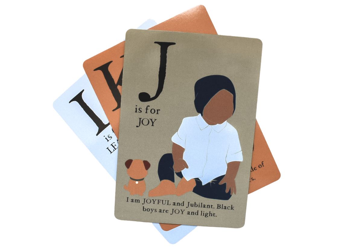 Liberated Young, ABC Affirmations Black Boy Joy Flash Cards