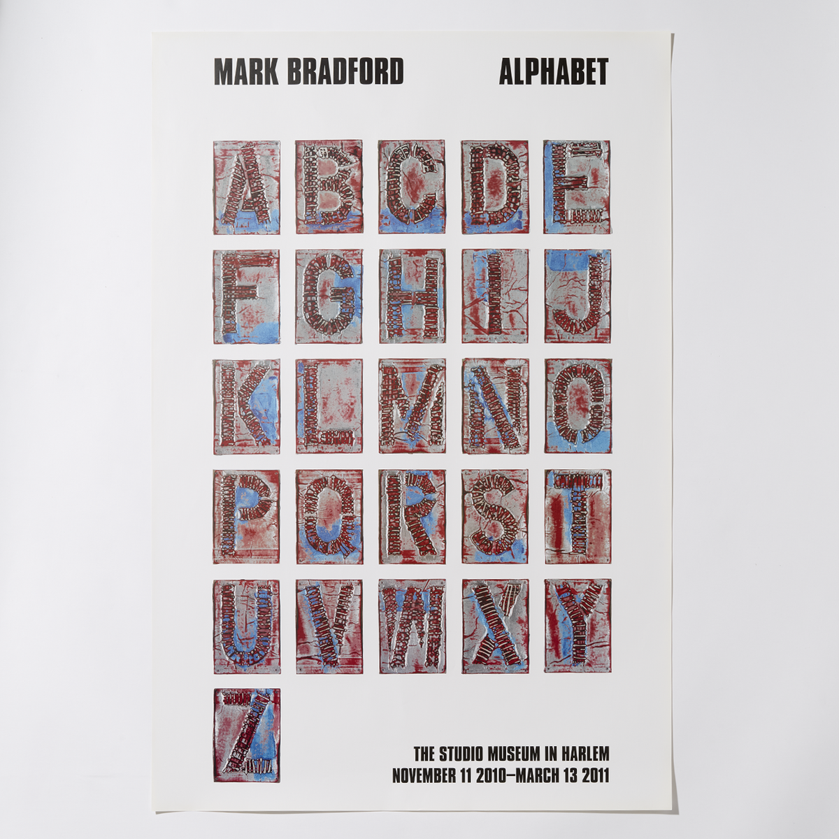 Mark Bradford Alphabet Poster