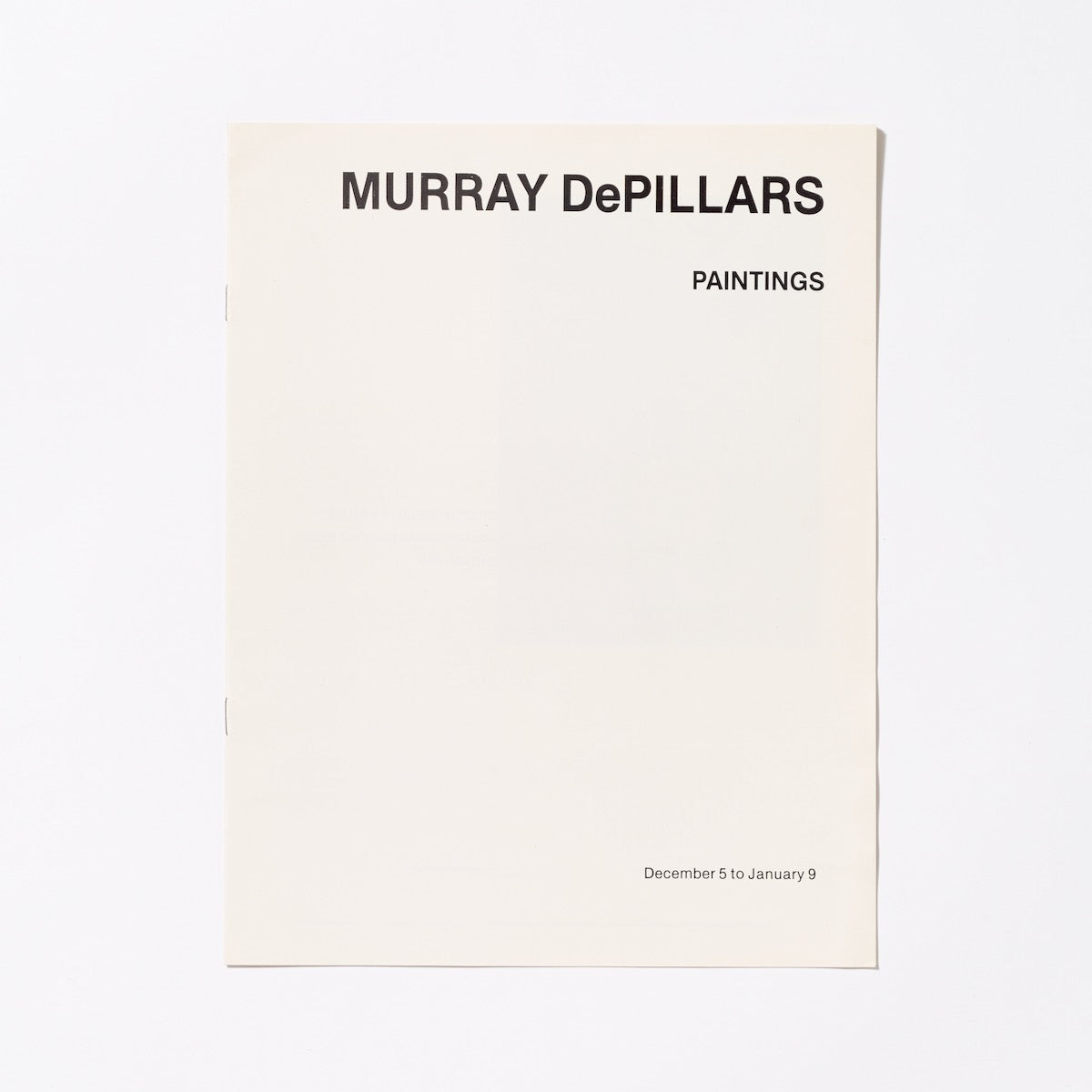 Murray DePillars: Paintings