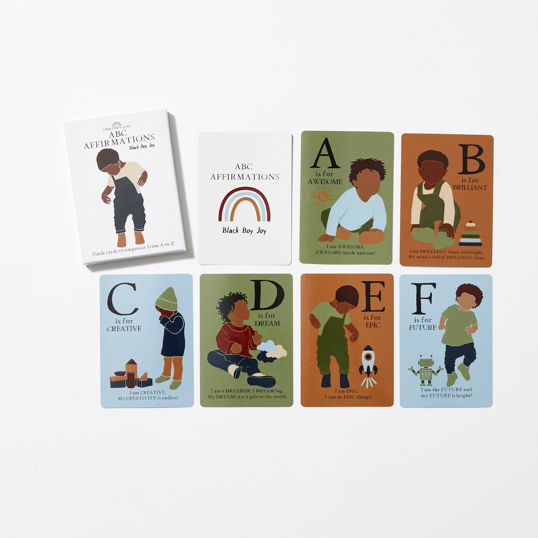 Liberated Young, ABC Affirmations Black Boy Joy Flash Cards